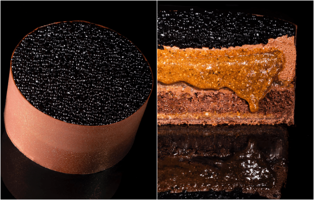 OMG : le restaurant Paul Bocuse révèle sa bûche de Noël 2021 avec caviar de citron et praliné du Piémont !