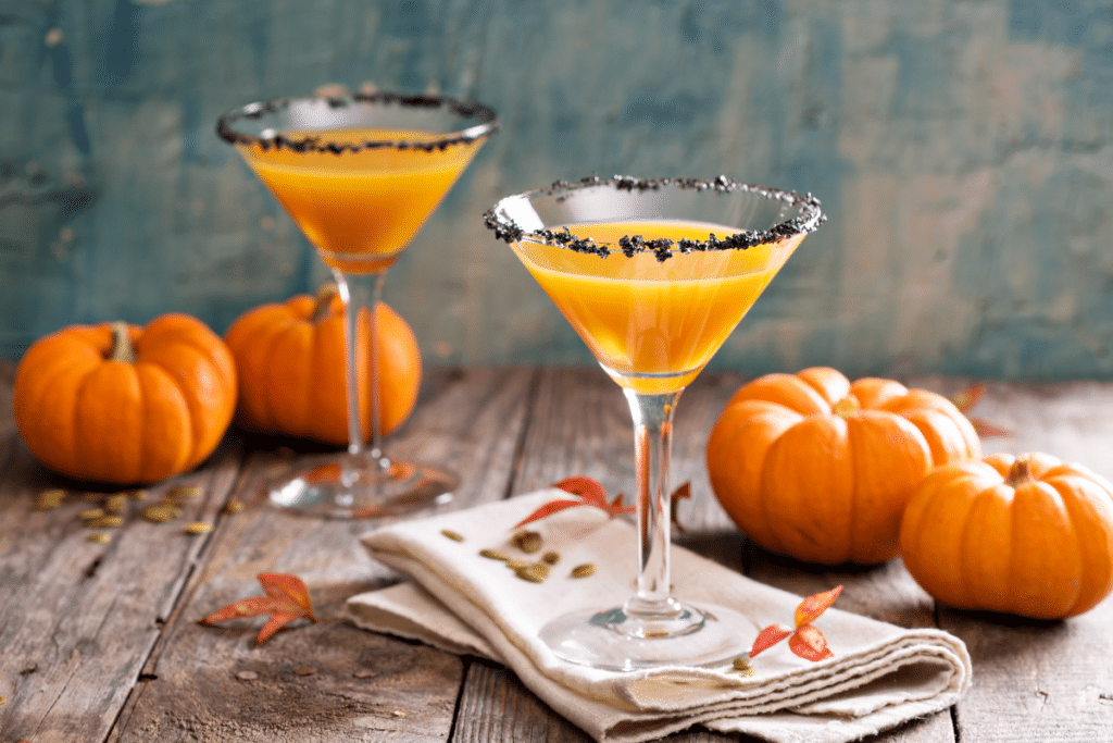 Photo d'un cocktail spécial Halloween à la citrouille