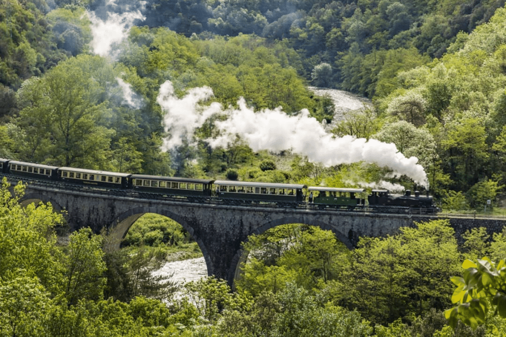 À 1h de Lyon, le train à vapeur historique du Mastrou vous emmène au coeur de l’Ardèche !