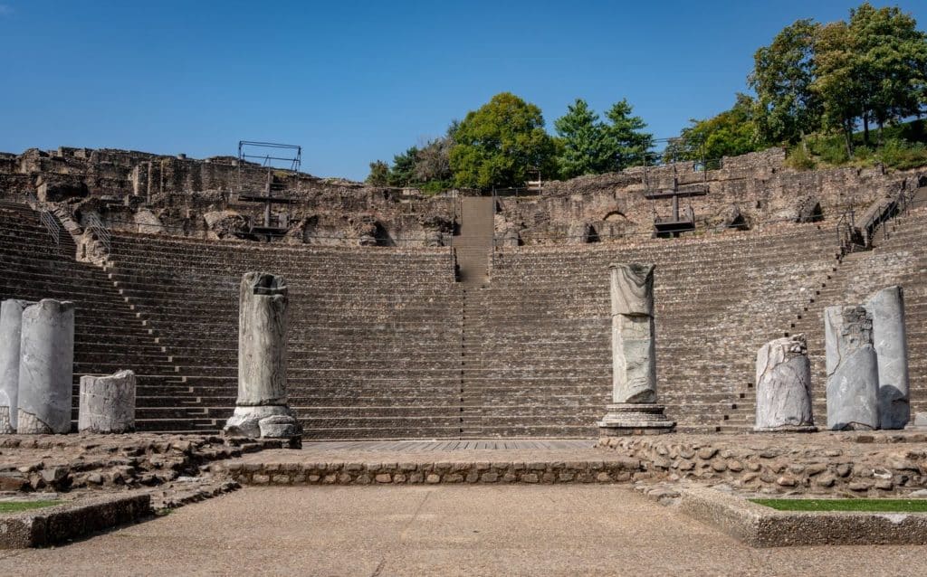 Photo de l'Aphithéâtre romain du Vieux-Lyon près de fourvière